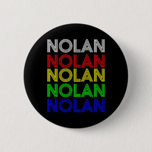 Nolan Personalisiert Vorname Retro Vintag Style Button