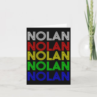 Nolan Personalisiert Vorname Retro Vintag Style Karte