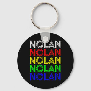 Nolan Personalisiert Vorname Retro Vintag Style Schlüsselanhänger