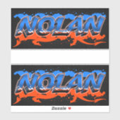 Nolan Vorname Name Graffiti Aufkleber Sticker (Blatt)