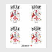 Nolan Wappen Irish Translation & Meaning (x4) Aufkleber (Blatt)