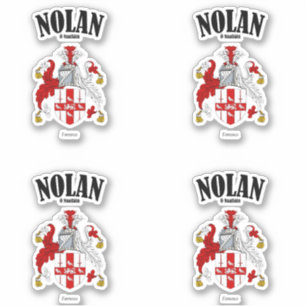 Nolan Wappen Irish Translation & Meaning (x4) Aufkleber
