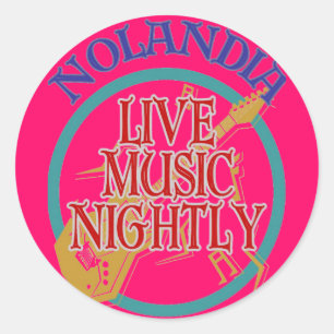 Nolandia Live Music Runder Aufkleber