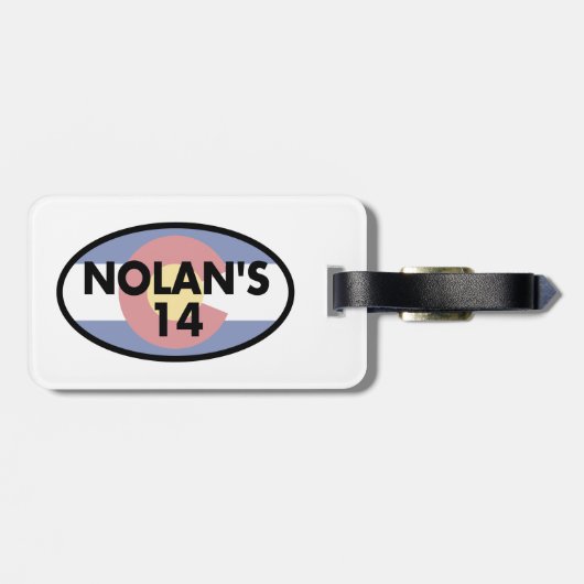 Nolans 14 Colorado Flag Oval Gepäckanhänger (Rückseite horizontal)