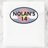 Nolans 14 Colorado Flag Oval Ovaler Aufkleber (Tasche)