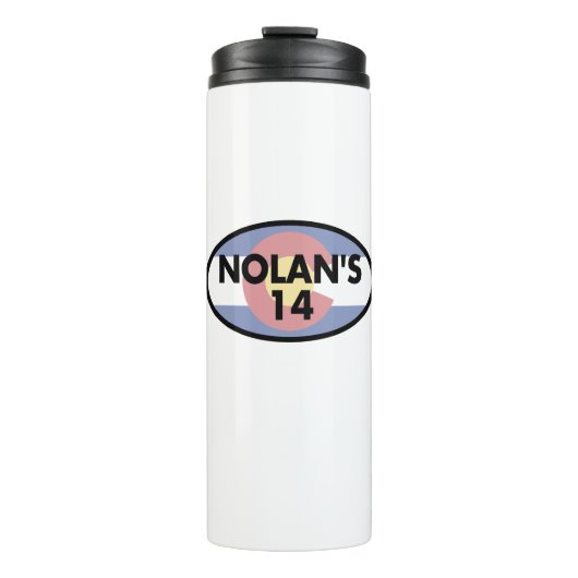 Nolans 14 Colorado Flag Oval Thermosbecher (Vorderseite)