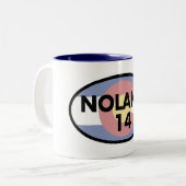 Nolans 14 Colorado Flag Oval Zweifarbige Tasse (Vorderseite Links)