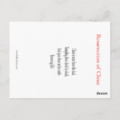 Noli Me Tangere-Gebetskarte Postkarte (Rückseite)