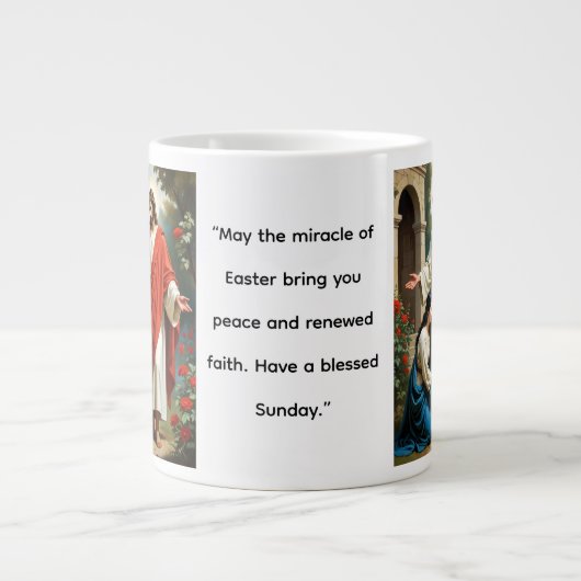 Noli Me Tangere Image and Greetings Jumbo-Tasse (Vorderseite)