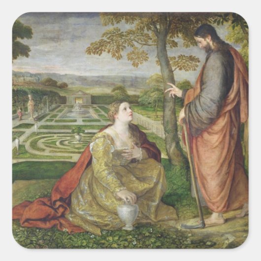 Noli Me Tangere Quadratischer Aufkleber (Vorderseite)
