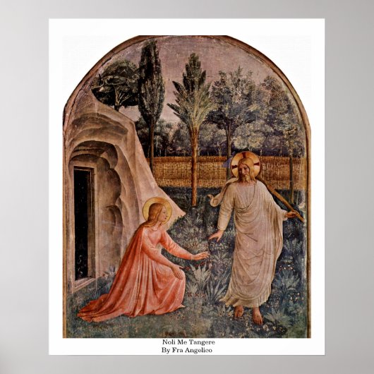 Noli Me Tangere von Fra Angelico Poster (Vorne)