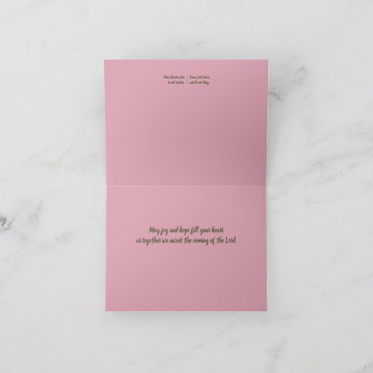 Noli Tardare — Advent Greeting Card Karte (Innenseite)