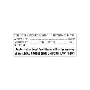 Nolicitor affidavit annexure NSW Juristische Stati Permastempel