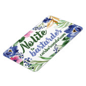 Nolite te Bastardes Carborundorum Blauer Blume Magnet (Linke Seite)