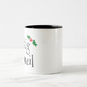Nollaig chridheil fröhliche Weihnachten schottisch Zweifarbige Tasse (Mittel)