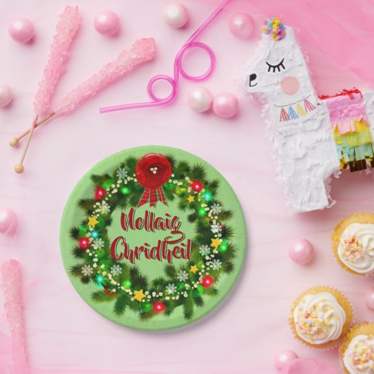 Nollaig Chridheil Scottish Christmas 7" Pappteller (Party)
