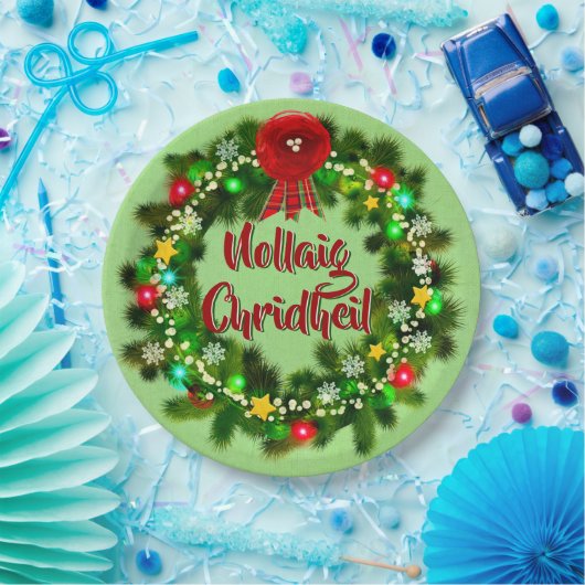 Nollaig Chridheil Scottish Christmas 9" Pappteller (Party)