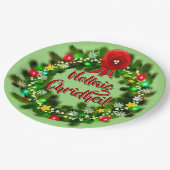 Nollaig Chridheil Scottish Christmas 9" Pappteller (Schrägansicht)