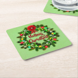 Nollaig Chridheil Scottish Christmas Rechteckiger Pappuntersetzer