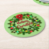 Nollaig Chridheil Scottish Christmas Runder Pappuntersetzer (Angewinkelt)