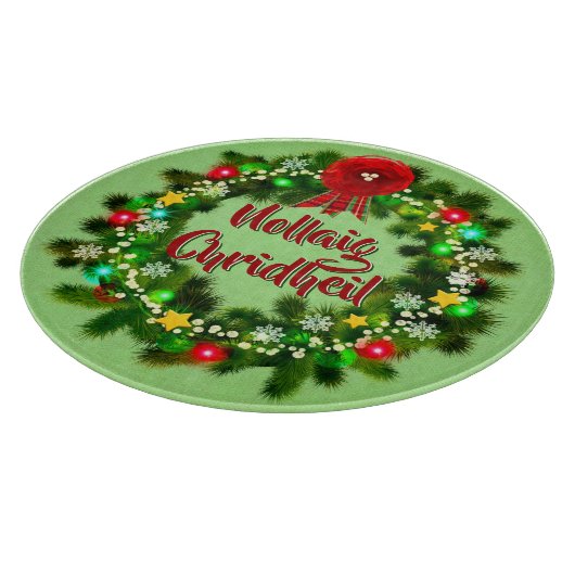 Nollaig Chridheil Scottish Christmas Schneidebrett (Ecke)