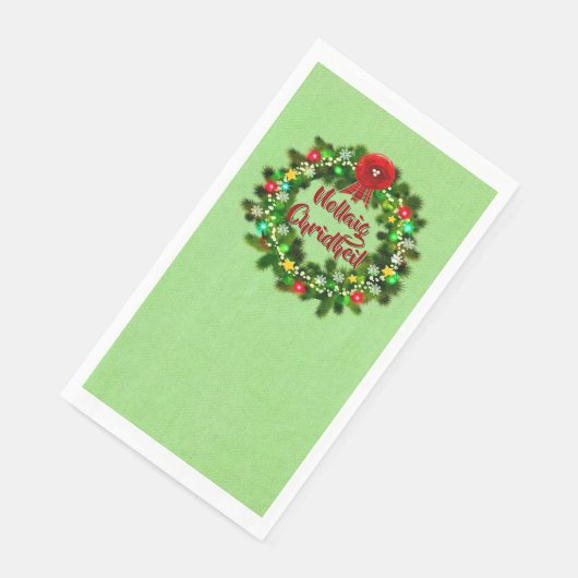 Nollaig Chridheil Scottish Christmas Serviette (Ecke)