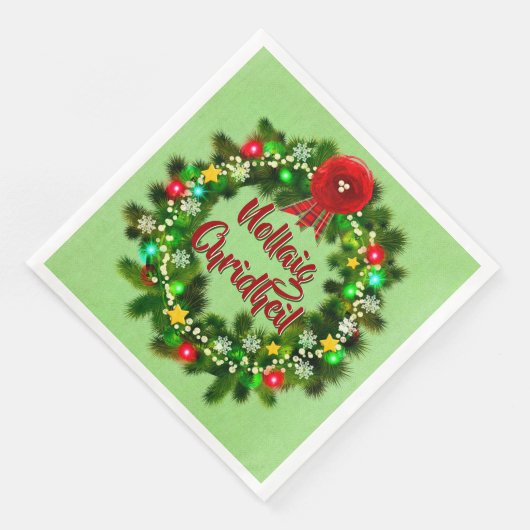 Nollaig Chridheil Scottish Christmas Serviette (Ecke)