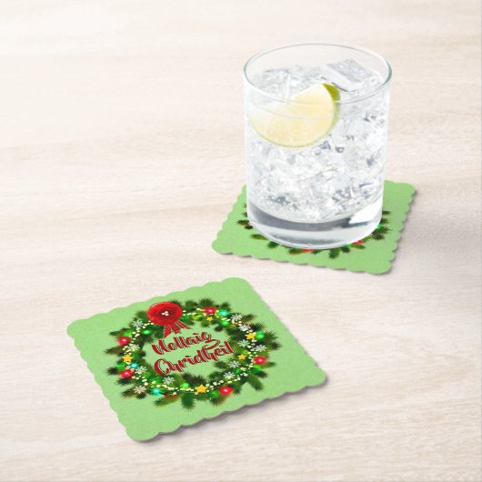 Nollaig Chridheil Scottish Christmas Untersetzer (Vor Ort)
