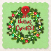 Nollaig Chridheil Scottish Christmas Untersetzer (Vorderseite)