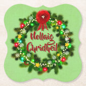 Nollaig Chridheil Scottish Christmas Untersetzer (Vorderseite)