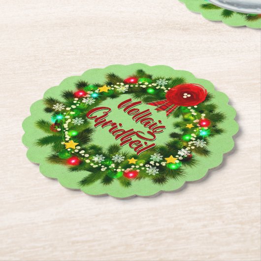 Nollaig Chridheil Scottish Christmas Untersetzer (angewinkelt)