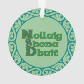 Nollaig Shona Dhuit - irische Weihnachtsdekoration Ornament (Rückseite)