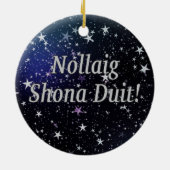 Nollaig Shona Duit! Frohe Weihnachten in irischer Keramikornament (Hinten)