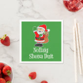 Nollaig Shona Duit Irish Christmas Santa Serviette (Beispiel)