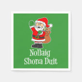 Nollaig Shona Duit Irish Christmas Santa Serviette (Vorderseite)