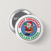 Nollaig Shona Irish Christmas Santa Button (Vorne & Hinten)