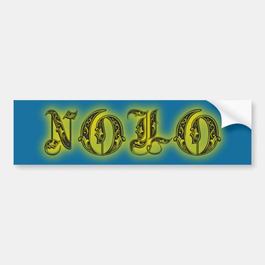NOLO New Orleans glühende Tätowierungs-Karten + Autoaufkleber (Vorne)
