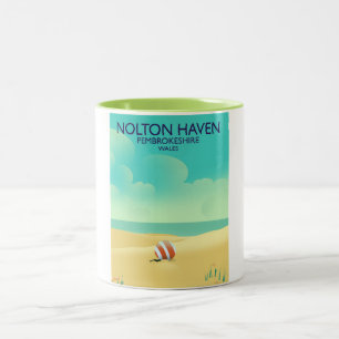 Nolton Hafen Pembrokeshire Wales Zweifarbige Tasse