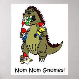 Nom Nom Gnomes Monster Poster