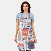 Nom Nom Kitchen All-over Print Schürze (Getragen)