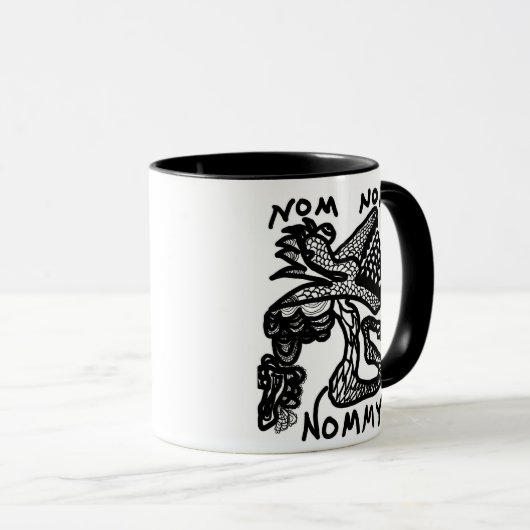 NOM NOM Monster-Kaffee-Tasse Tasse (VorderseiteRechts)