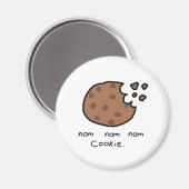 Nom nom nom cookie magnet (Vorderseite/Rückseite)