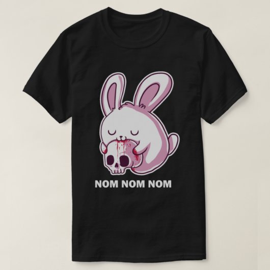 Nom Nom Nom Killer Kaninchendesign für einen unans T-Shirt (Design vorne)