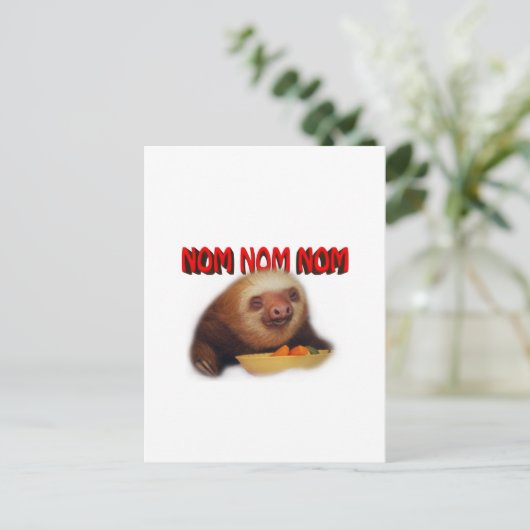 Nom Nom Nom Postkarte (Stehend Vorderseite)