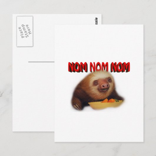 Nom Nom Nom Postkarte (Vorne/Hinten)