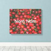 Nom Nom Retro Küche Abendessen Rote Kirsche Leinwanddruck (Insitu (Holzboden))