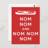 Nom Nom und Nom Nom Nom Postkarte (Vorne/Hinten)