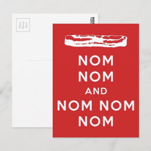 Nom Nom und Nom Nom Nom Postkarte (Vorne/Hinten)