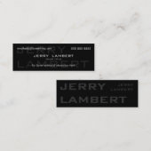 Nom Propre Modern Black Mini Visitenkarte (Vorne/Hinten)