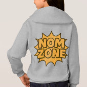 Nom Zone – Comic-Text-Explosion Hoodie (Rückseite)